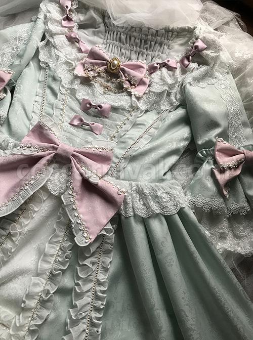 Light-Green-Classic-Lolita-Short-Sleeve-Dress-coscarnival-859