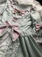 Light-Green-Classic-Lolita-Short-Sleeve-Dress-coscarnival-859