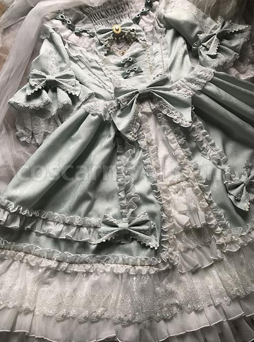 Light-Green-Classic-Lolita-Short-Sleeve-Dress-coscarnival-869