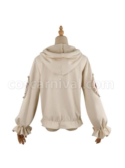 Little Raccoon Series Red Little Mushroom Printing Sweet Lolita Apricot Hoodies coscarnival