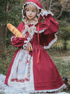 Little-Red-Riding-Hood-Series-Classic-Lolita-Graphic-Print-Lace-Pleats-Round-Neckline-Cute-Red-Princess-Slip-Dress-coscarnival-1611