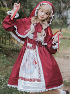 Little-Red-Riding-Hood-Series-Classic-Lolita-Graphic-Print-Lace-Pleats-Round-Neckline-Cute-Red-Princess-Slip-Dress-coscarnival-1625
