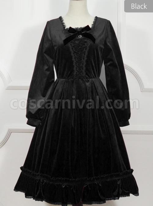 Little Red Riding Hood Series Retro Fairy Style OP Gothic Lolita Long Sleeve Dress coscarnival