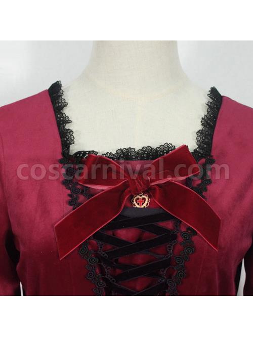 Little Red Riding Hood Series Retro Fairy Style OP Gothic Lolita Long Sleeve Dress coscarnival