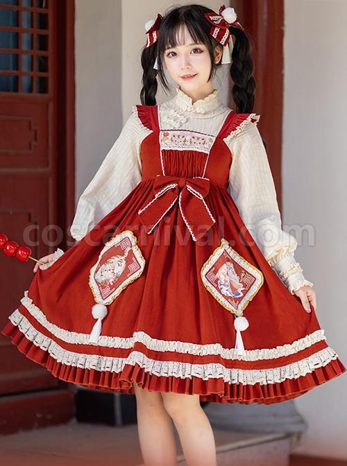 Little-Tiger-Series-Chinese-Style-Stand-Up-Collar-Little-Tiger-Print-Fur-Ball-Tassel-Fake-Two-Piece-Design-Classic-Lolita-Long-Sleeved-Dress-coscarnival-2590