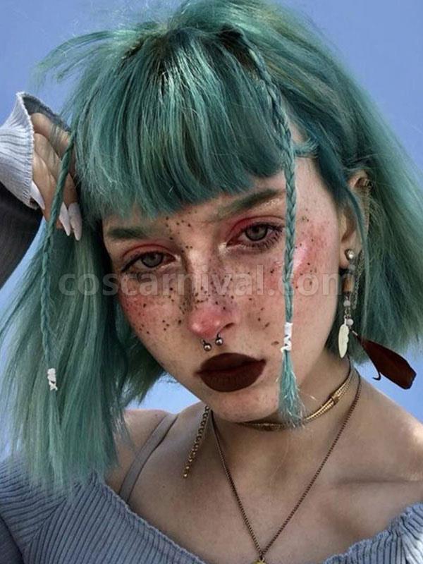 短いロリータ ウィッグ乱れたミント グリーン ロリータ ヘア ウィッグ coscarnival