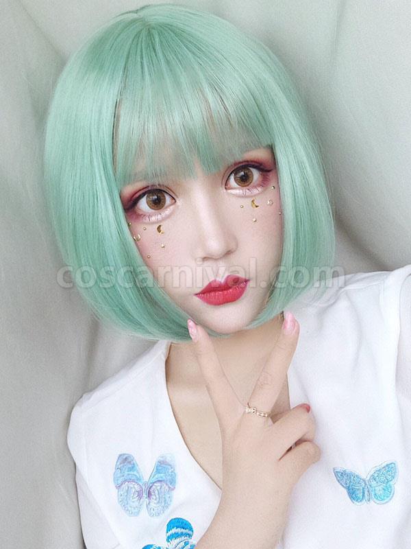 ROCOCO スタイル ロリータ ウィッグ ショート 耐熱ファイバー グレー ロリータ アクセサリー cocarnival