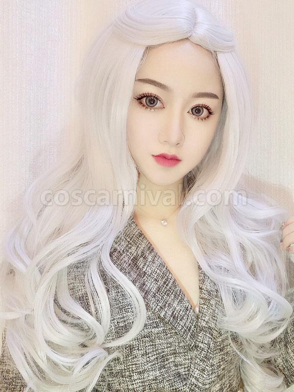 Harajuku Fashion Lolita Wig Long Heat-resistant Fiber White Lolita Accessories 