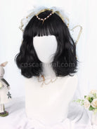 Sweet Lolita Wig Black 30cm-35cm Heat-resistant Fiber Fringe Lolita Accessories 