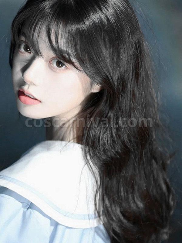 甘いロリータ ウィッグ ロング耐熱繊維黒ロリータ アクセサリー coscarnival