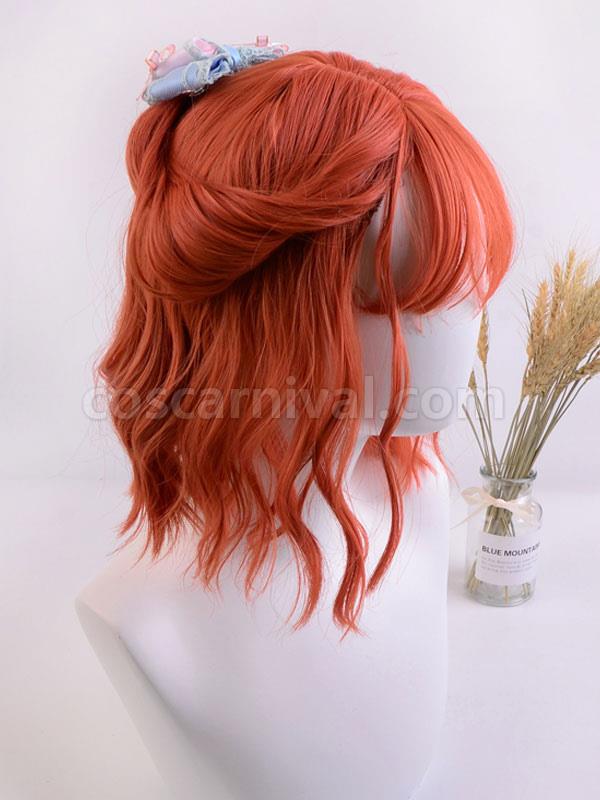Sweet Lolita Wigs Orange Short Heat-resistant Fiber Lolita Accessories 