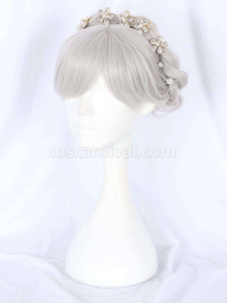 スウィート ロリータ ウィッグ ライトグレー ファイバー フリンジ ロリータ アクセサリー cocarnival