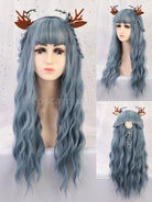 Long Wig For Woman Baby Blue Curly Rayon Bohemian Layered Long Synthetic Wigs 