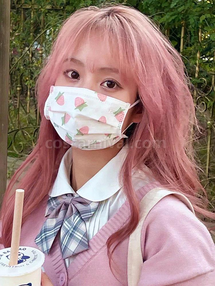 甘ロリータウィッグ ロング 耐熱ファイバー ピンク ロリータ アクセサリー coscarnival