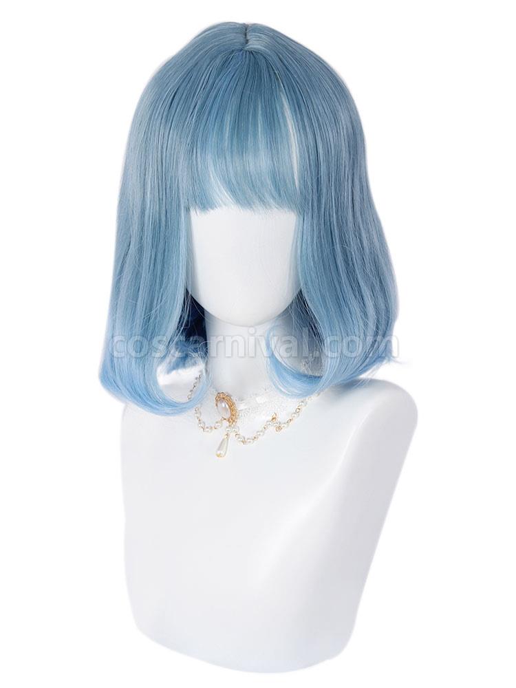Sweet Lolita Wigs 30cm-35cm Heat-resistant Fiber Blue Green Lolita Accessories 