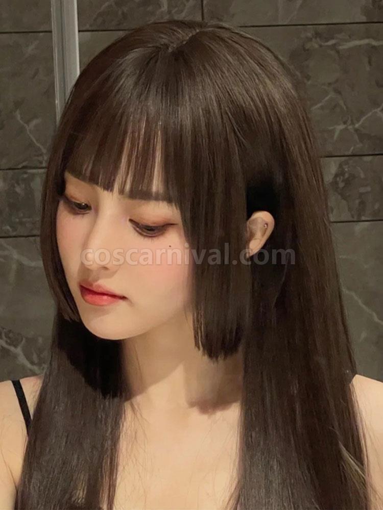 甘いロリータ ウィッグ ロング耐熱繊維黒ロリータ アクセサリー coscarnival