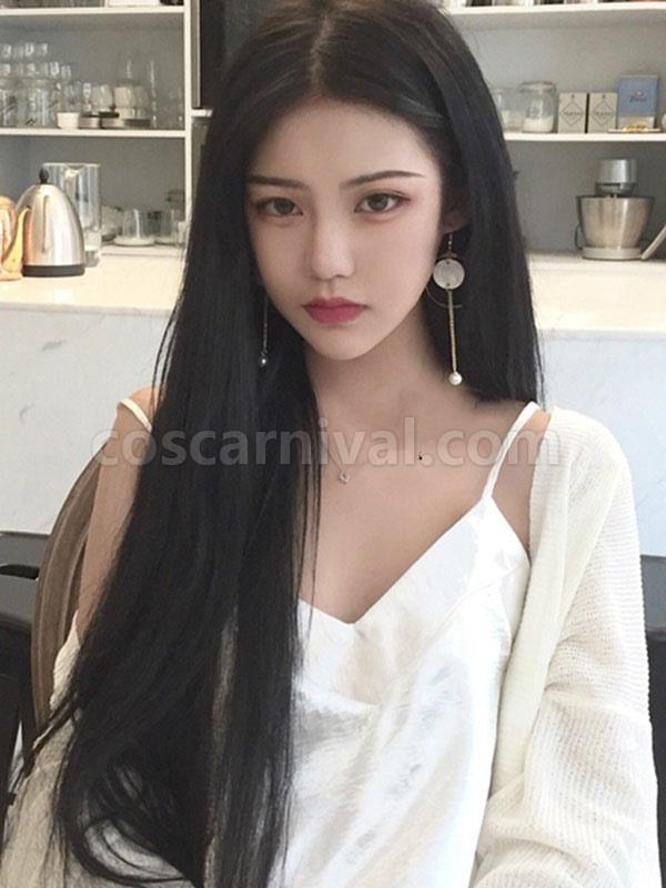 Black Lolita Wig Long Straight Lolita Hair Wigs 