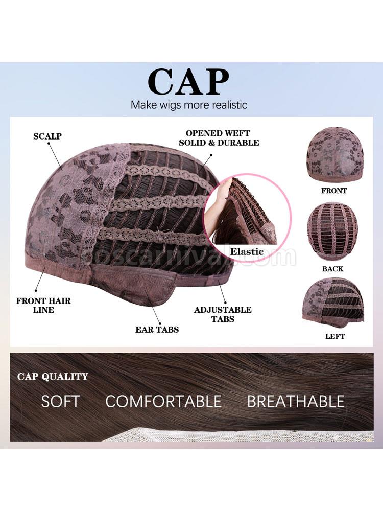 女性のためのロングウィッグベビーブルーカーリーレーヨンボヘミアンレイヤードロング合成かつら cocarnival