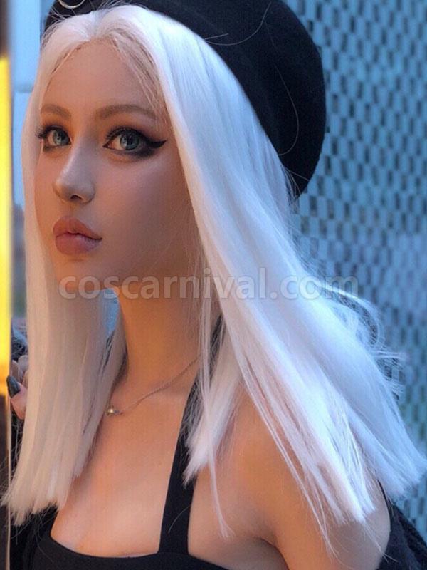 Long Lolita Wigs Heat Resistant Fiber White Lolita Hair Wigs 