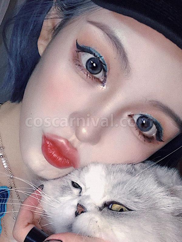 スウィートロリータ ウィッグ ディープ ブルー ボブ ショート 耐熱繊維 ロリータ ヘアウィッグ cocarnival