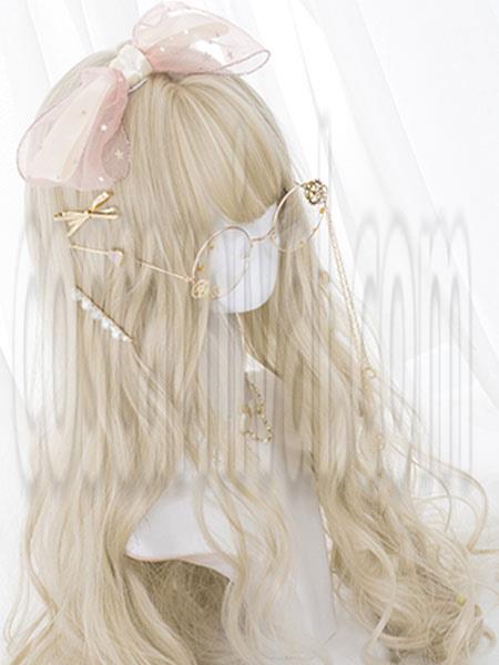 Sweet Lolita Wig Long Curly Lolita Hair Wigs With Blunt Bang 
