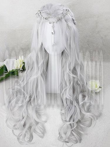 Classic Lolita Wigs Gold Long Curly Spiral Curls Synthetic Hair Wigs 