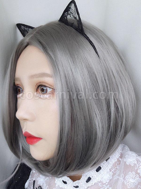 原宿ファッション ロリータ ウィッグ グレー セントラル パーティング ロリータ ヘア ウィッグ cocarnival