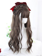 Harajuku Fashion Lolita Wig Long Heat-resistant Fiber Coffee Brown Lolita Accessories 