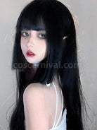 Harajuku Fashion Lolita Wig Long Heat-resistant Fiber Black Lolita Accessories 