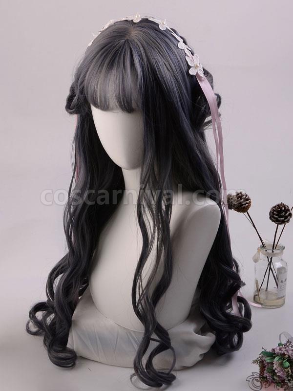 ロング ロリータ ウィッグ 耐熱繊維 巻き毛 ロリータ ウィッグ coscarnival