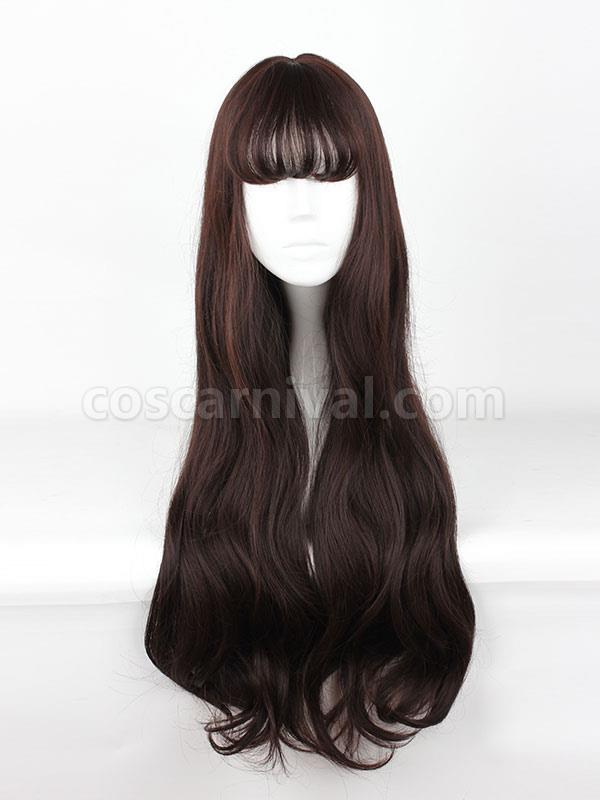 Sweet Lolita Wigs Long Curly Grey Synthetic Lolita Wig With Bang 