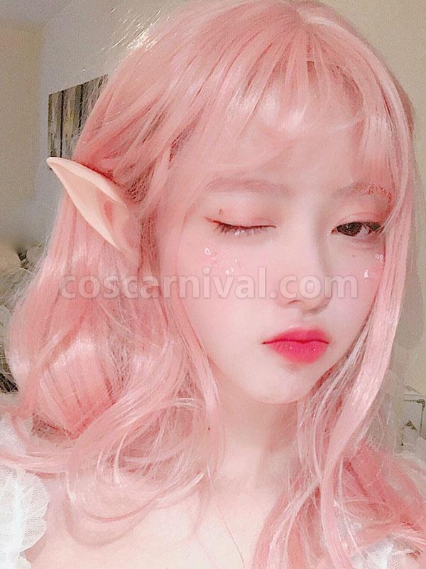 ピンク ロリータ ウィッグ ロング 耐熱ファイバー ロリータ ヘア ウィッグ coscarnival