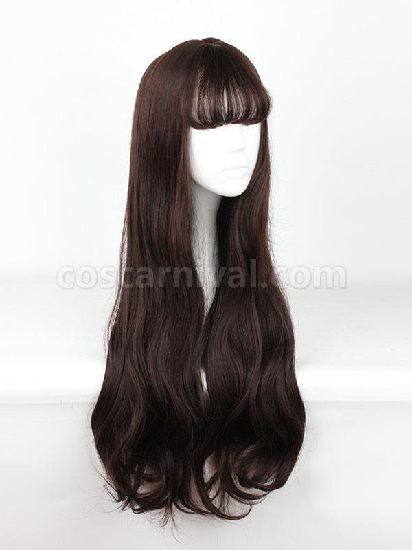 スウィートロリータ ウィッグ ロング カーリー グレー 合成ロリータ ウィッグ バング cocarnival