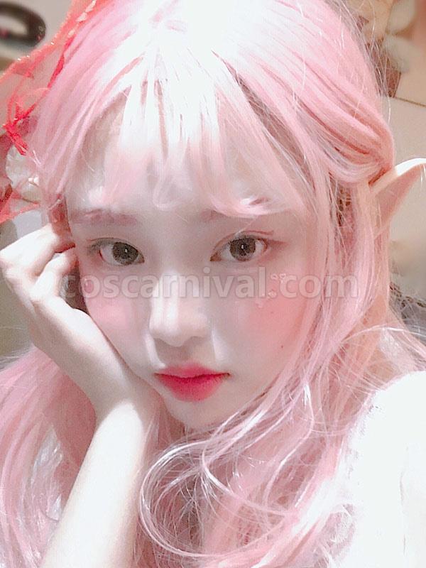 ピンク ロリータ ウィッグ ロング 耐熱ファイバー ロリータ ヘア ウィッグ coscarnival