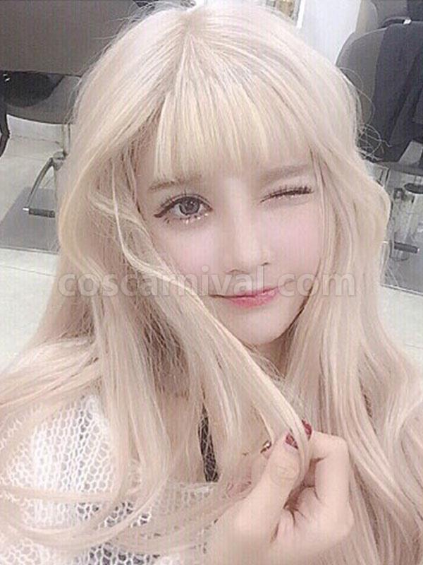 甘いロリータ ウィッグ ロング耐熱ファイバー ブロンド ロリータ ヘア ウィッグ cocarnival