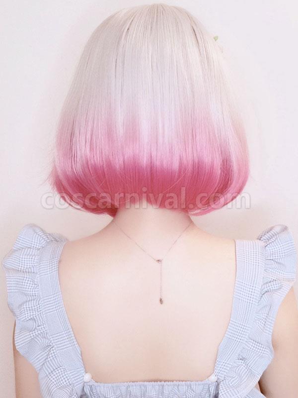 ROCOCO スタイル ロリータ ウィッグ ショート 耐熱ファイバー ホワイト ロリータ アクセサリー cocarnival