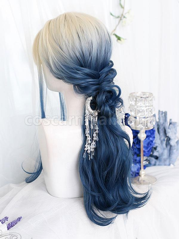 ロング ロリータ ウィッグ 耐熱ファイバー オンブル ロリータ アクセサリー coscarnival