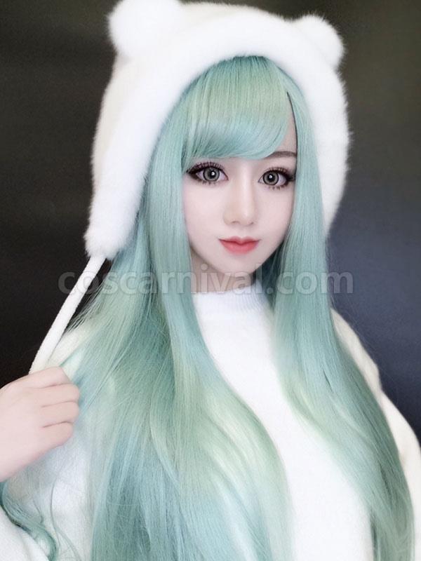 Mint Green Lolita Wig Long Heat Resistant Fiber Lolita Hair Wigs 