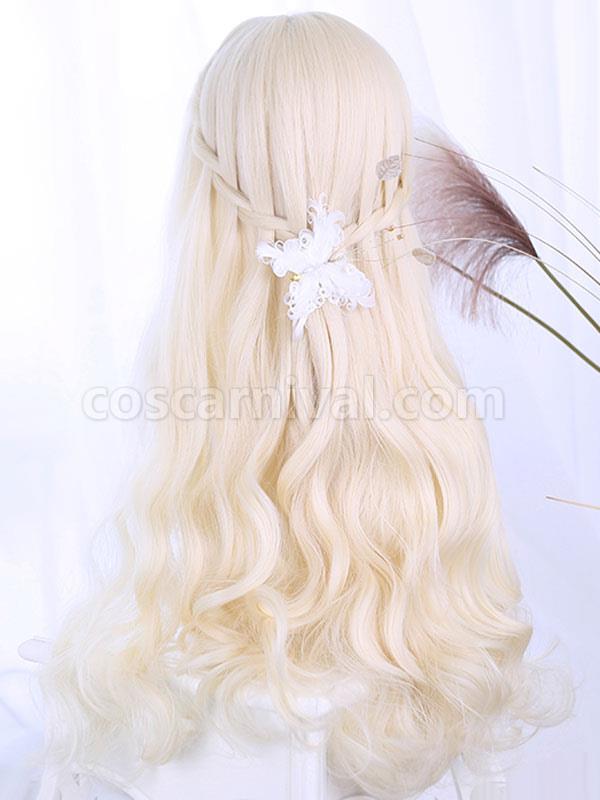 ロングロリータウィッグ 耐熱ファイバー ライトブラウン ロリータ アクセサリー coscarnival