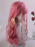 Harajuku Fashion Lolita Wig Pink Long Heat-resistant Fiber Lolita Accessories 