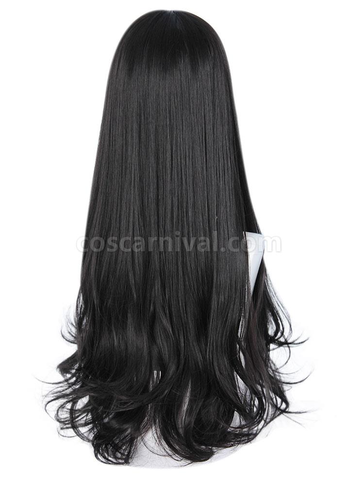 甘いロリータ ウィッグ ブラック ゴールド 66cm-95cm 耐熱ファイバー ロリータ アクセサリー coscarnival