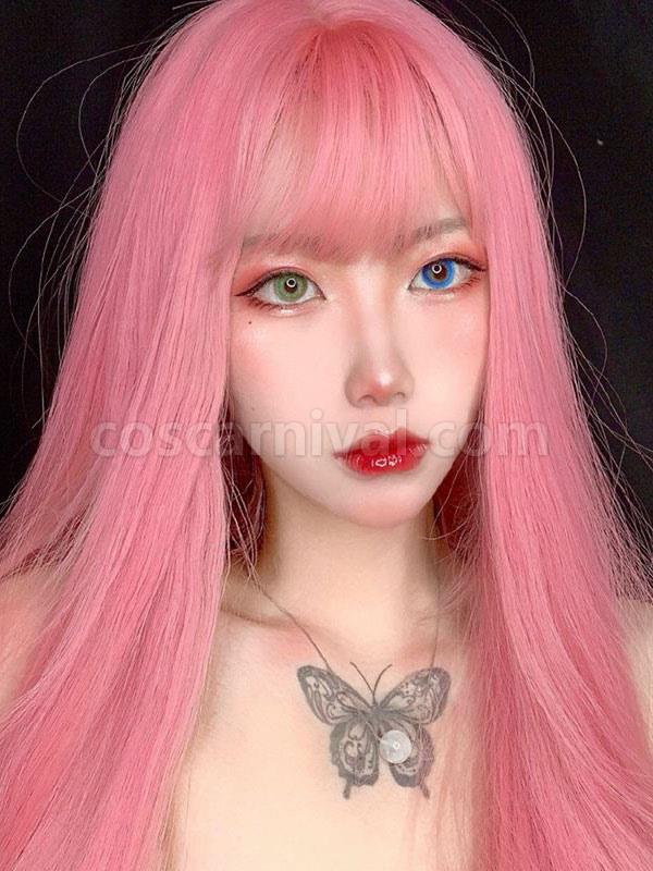 Pink Lolita Wigs Long Heat Resistant Fiber Lolita Hair Wigs 