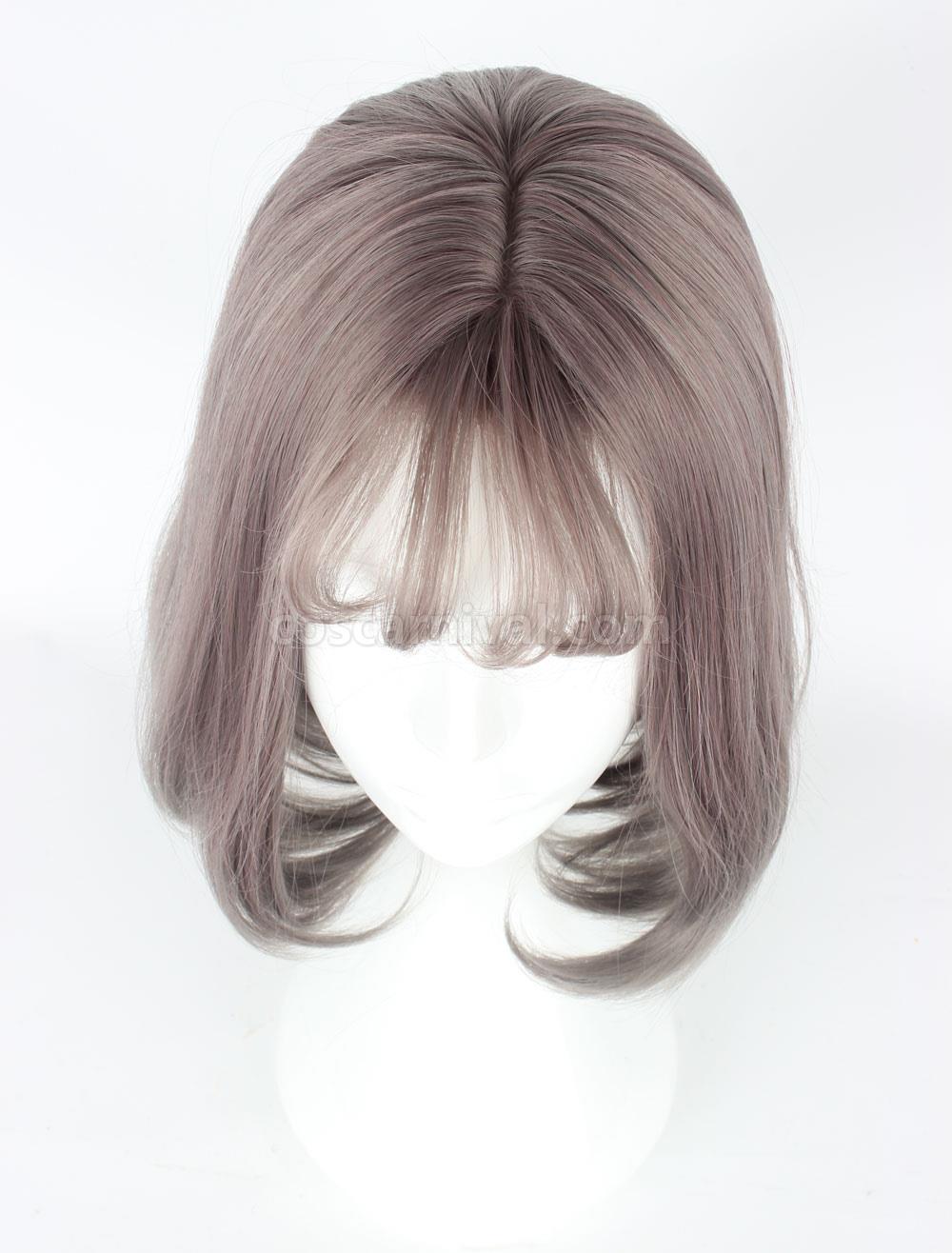 Sweet Lolita Wigs Flaxen Center Parting Short Pageboy Wigs With Bangs 
