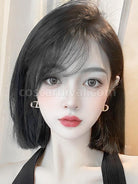 ROCOCO Style Lolita Wigs Short Heat-resistant Fiber Black Lolita Accessories 