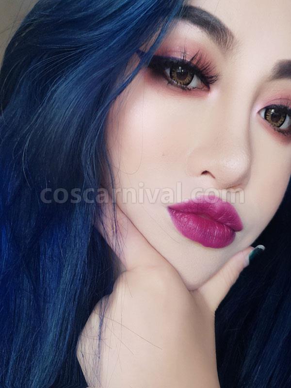 ROCOCO スタイル ロリータ ウィッグ ロング 耐熱繊維 ブルー ロリータ アクセサリー cocarnival