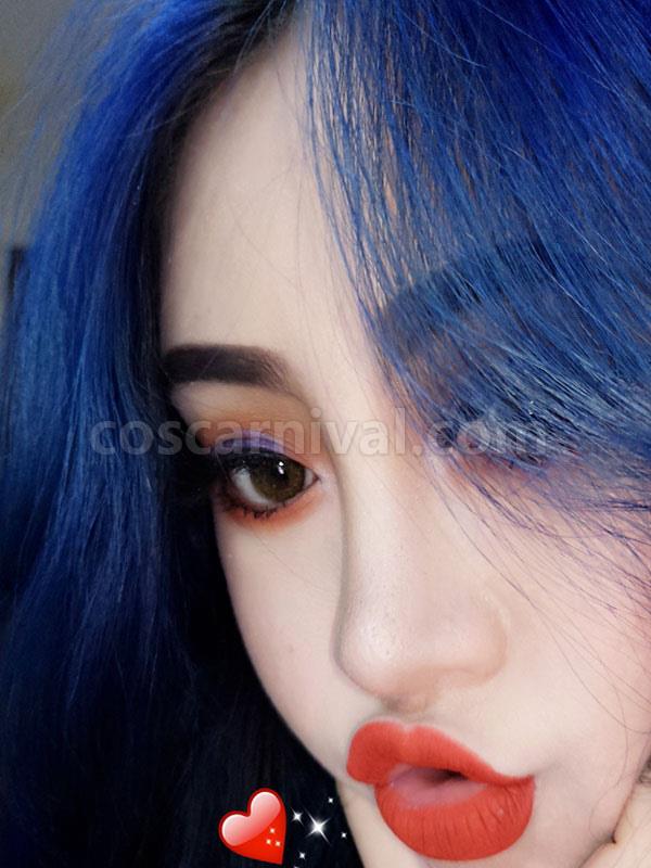 ROCOCO スタイル ロリータ ウィッグ ロング 耐熱繊維 ブルー ロリータ アクセサリー cocarnival