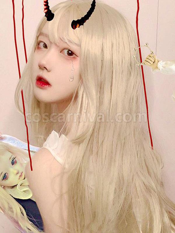 Sweet Lolita Wig Long Blonde Lolita Hair Wig With Bangs 