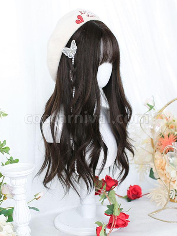Tan Lolita Wigs Long Heat-resistant Fiber Lolita Accessories 