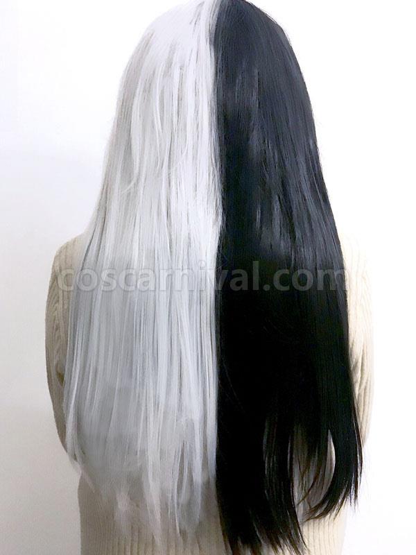 ロリータ ウィッグ黒と白の長い耐熱ファイバー ロリータ ヘア ウィッグ cocarnival