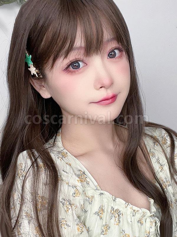 タン ロリータ ウィッグ ロング 耐熱ファイバー ロリータ アクセサリー coscarnival